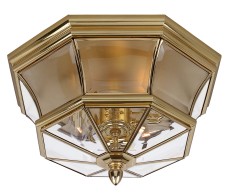 Plafon ArtDeco Mosiądz 39x39x20cm
