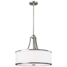 Lampa Sufitowa, Wisząca Sparkle, Chrom, Biały śr.47x51-189cm