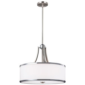 Lampa Sufitowa, Wisząca Sparkle, Chrom, Biały śr.47x51-189cm