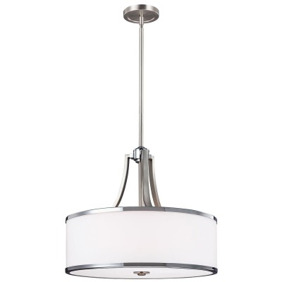 Lampa Sufitowa, Wisząca Sparkle, Chrom, Biały śr.47x51-189cm