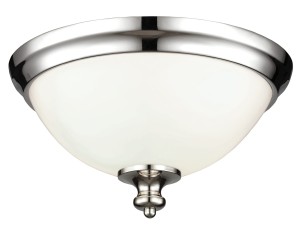 Plafon Globe Nikiel, Biały 33x33x17cm
