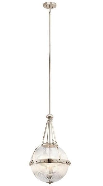 Lampa Wisząca, Sufitowa Asteria Nikiel 38,4x67,4cm