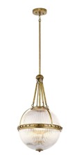 Lampa Wisząca, Sufitowa Asteria Mosiądz 38,4x67,4cm