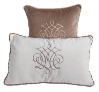 Poduszka Haftowana Dekoracyjna Velvet Ornament - Różne Kolory Tkanin 2