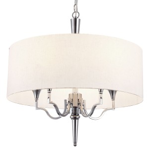 Lampa Sufitowa, Wisząca Washington Nikiel, Biały 60x60x58cm