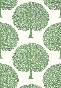 Tapeta Thibaut MULBERRY TREE Zieleń, Biel