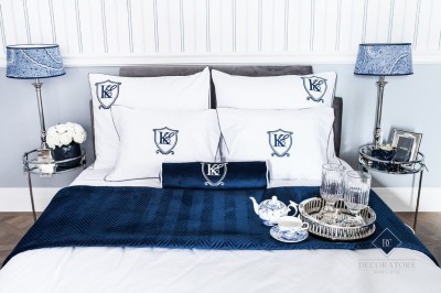 Wałek Dekoracyjny z Haftem Monogram 50x15cm - dowolny kolor 3