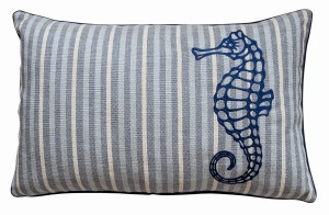 Poduszka Haftowana Sea Horse - Różne Kolory Tkanin