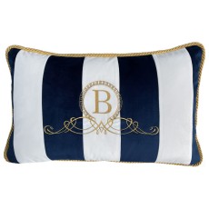 Poduszka Haftowana Dekoracyjna w Pasy - Różne Kolory Tkanin