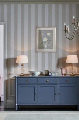 Komoda Drewniana z Szufladami Henshaw Laura Ashley Niebiesko-Szara II 158x47x80cm 7