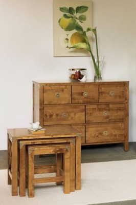 Komoda Drewniana z Szufladami Balmoral Laura Ashley Miodowa 110x45x85cm 4