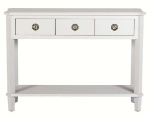 Konsola Drewniana z Szufladami Henshaw Laura Ashley Jasnoszara 110x35x79,5cm