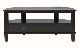 Stolik Drewniany RTV Henshaw Laura Ashley Czarny 110x45x50cm