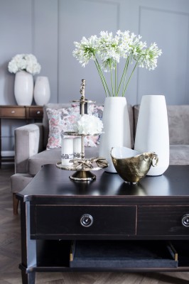 Stolik Kawowy Drewniany Henshaw Laura Ashley Czarny 100x70x45,5cm 19