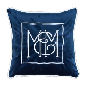 Poduszka Haftowana Dekoracyjna Velvet Monogram - Różne Kolory Tkanin