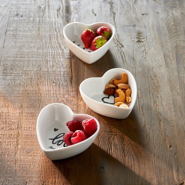 Zestaw Trzech Miseczek Lovely Heart Riviera Maison