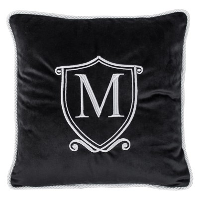 Poduszka Haftowana Dekoracyjna Monogram Herb - Różne Kolory Tkanin 2