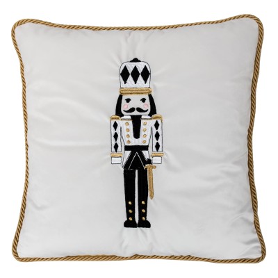 Poduszka Haftowana Dekoracyjna Dziadek do Orzechów - Różne Kolory Tkanin