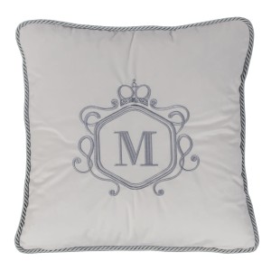 Poduszka Haftowana Dekoracyjna Monogram - Różne Kolory Tkanin