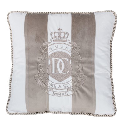 Poduszka Haftowana Dekoracyjna Velvet Premium Design w Pasy - Różne Kolory Tkanin 2