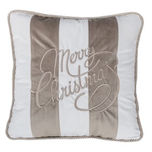 Poduszka Haftowana Dekoracyjna Velvet Merry Christmas w Pasy - Różne Kolory Tkanin