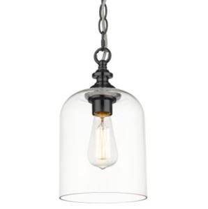 Lampa Sufitowa, Wisząca Serale Czarny, Szkło 17x17x31cm