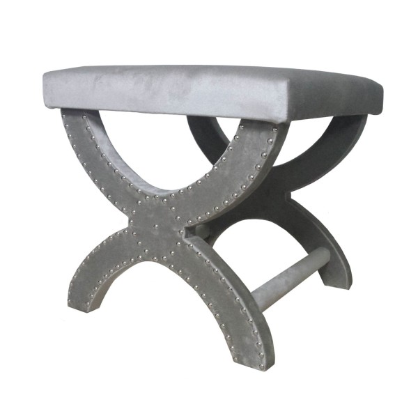 Puf/Stołek Ring Silver Grey - różne kolory tapicerki