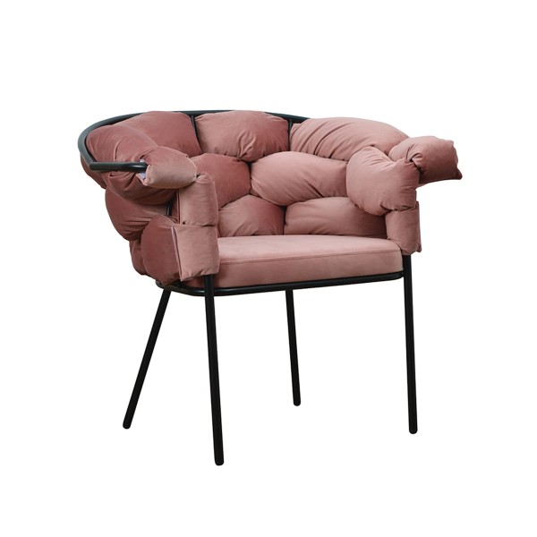 Fotel Tapicerowany Rosa Black- Różne Kolory Tkanin