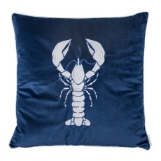 Poduszka Haftowana Dekoracyjna Velvet Homar - Różne Kolory Tkanin