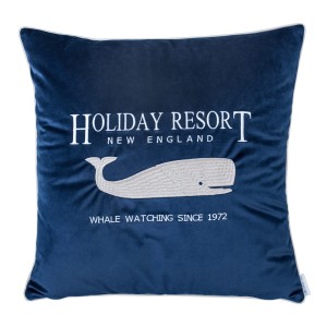 Poduszka Haftowana Dekoracyjna Velvet Holiday Resort - Różne Kolory Tkanin