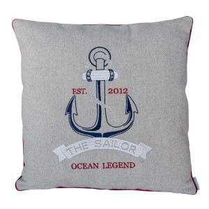 Poduszka Haftowana Dekoracyjna Ocean Legend - Różne Kolory Tkanin