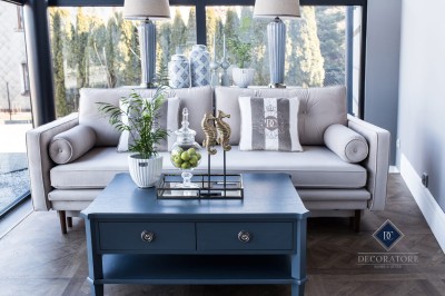 Poduszka Haftowana Dekoracyjna Velvet Premium Design w Pasy - Różne Kolory Tkanin 4