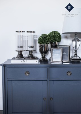 Komoda Drewniana z Szufladami Henshaw Laura Ashley Niebiesko-Szara 110x47x80cm 7