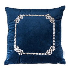 Poduszka Haftowana Dekoracyjna Velvet Węzeł Żeglarski - Różne Kolory Tkanin