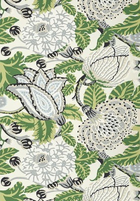 Tapeta Thibaut Mitford Zieleń, Biel 2