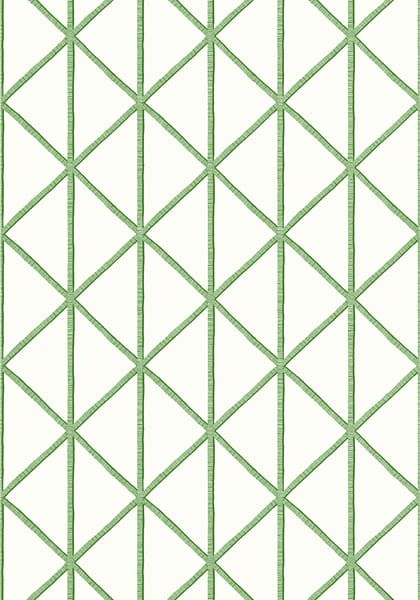 Tapeta Thibaut Box Kite Biel, Zieleń
