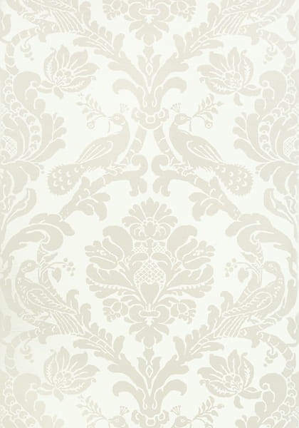 Tapeta Thibaut Passaro Damask Perła, Biel