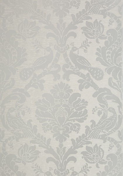 Tapeta Thibaut Passaro Damask Srebrny, Szary