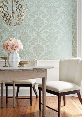 Tapeta Thibaut Passaro Damask Srebrny, Szary 4