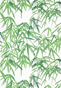 Tapeta Thibaut Anna French Kyoto Leaves Zieleń, Biel