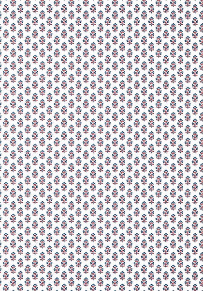 Tapeta Thibaut Anna French Julian Granat, Czerwień, Biel