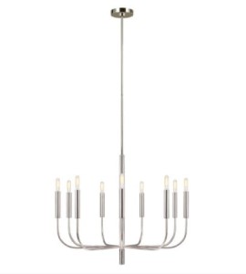Lampa Sufitowa, Wisząca Brioni Nikiel 76x65cm