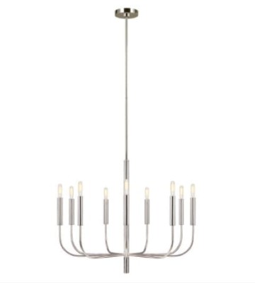 Lampa Sufitowa, Wisząca Brioni Nikiel 76x65cm 2