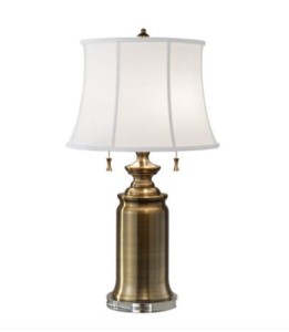 Lampa Stołowa Wilington Mosiądz, Biały 41x41x69cm