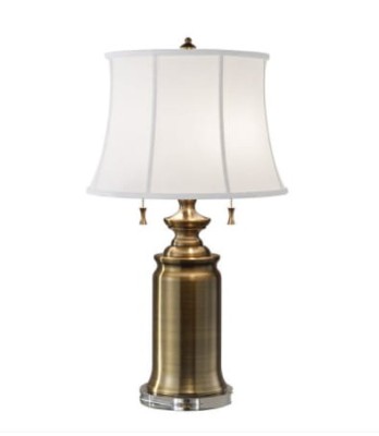 Lampa Stołowa Wilington Mosiądz, Biały 41x41x69cm