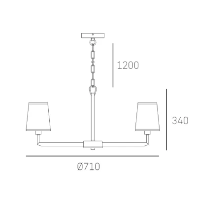Lampa Wisząca Lume 71x71x34cm 3