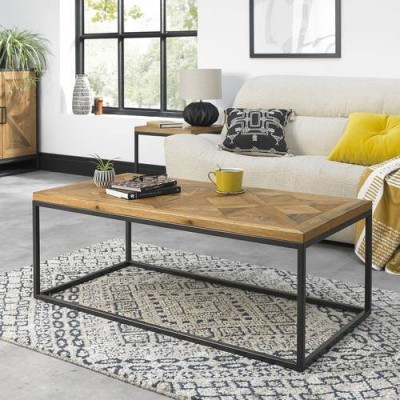 Stolik Kawowy Indus Stal Drewno 114x60x42cm 4