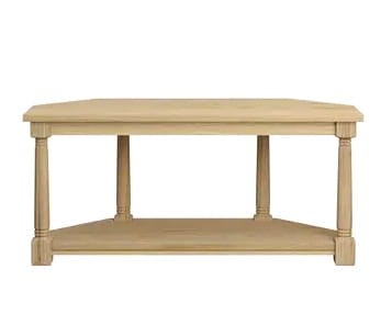 Szafka RTV Wellington Laura Ashley w kolorze dębu, o wymiarach 110x45x50 cm. Prosta konstrukcja z górnym blatem i dolną półką, z okrągłymi nogami. Ułożona poziomo, na jasnym tle.