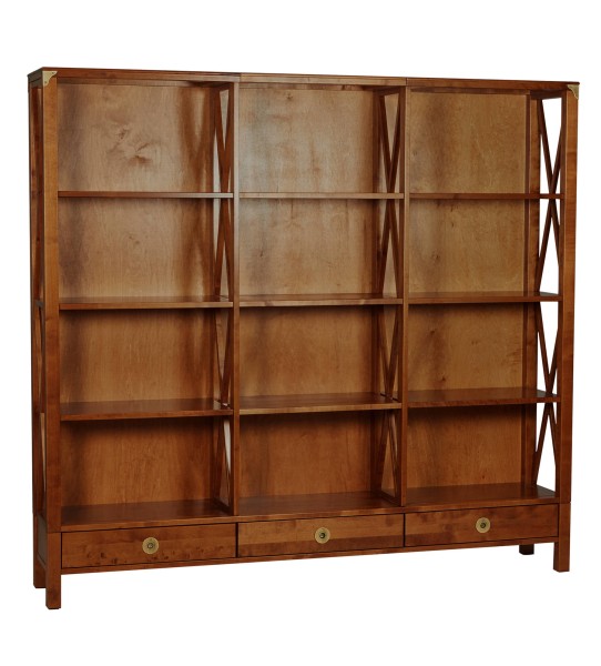 Regał Drewniany na Książki Potrójny Balmoral Laura Ashley Kasztan 191x35x177cm