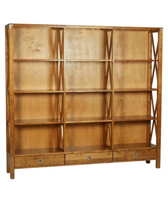 Regał Drewniany na Książki Potrójny Balmoral Laura Ashley Miodowy 191x35x177cm 2